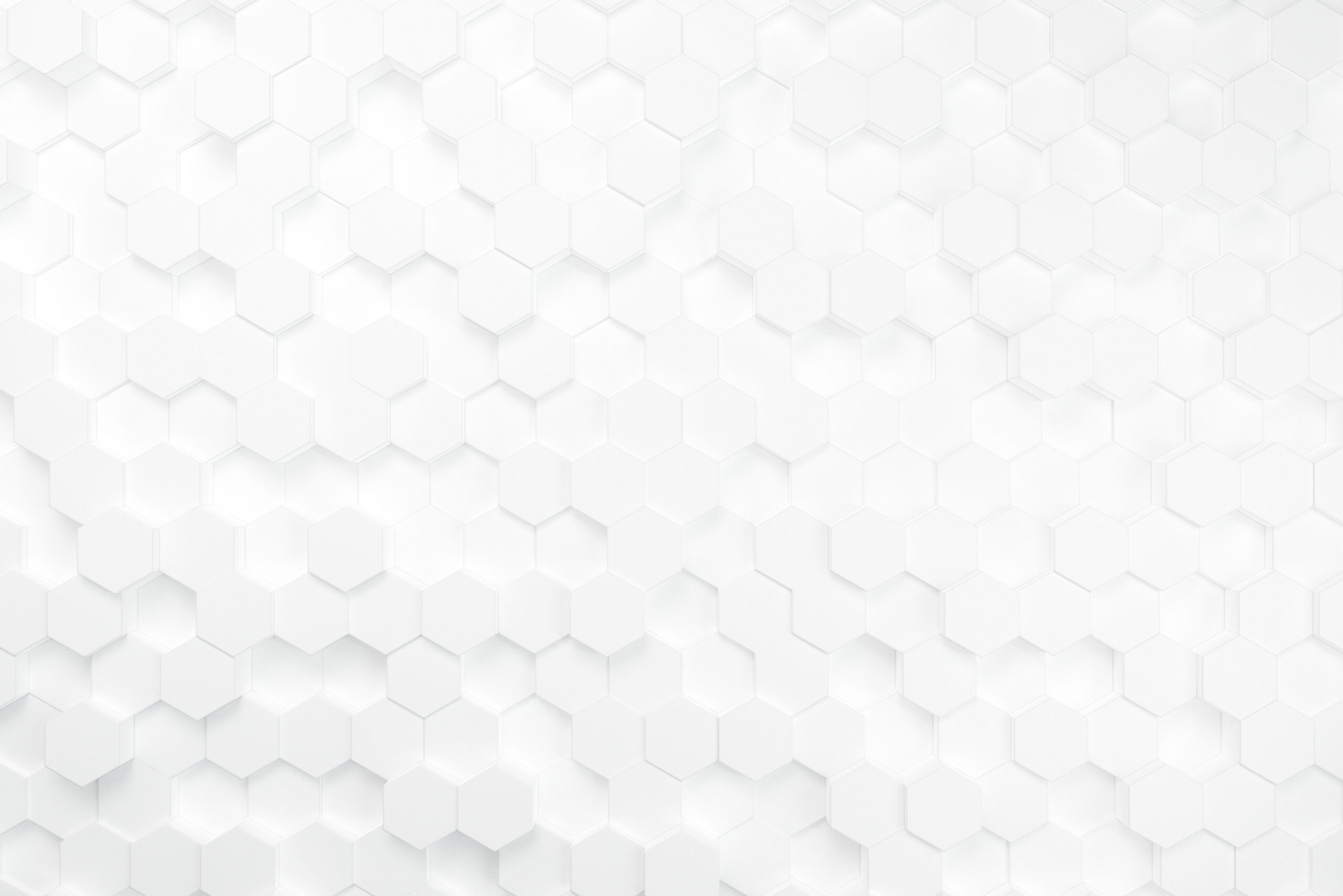 Abstract Background. Embossed Hexagon, Honeycomb White Background, 3d Render